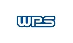 WPS logo: Blue, stylized letters 